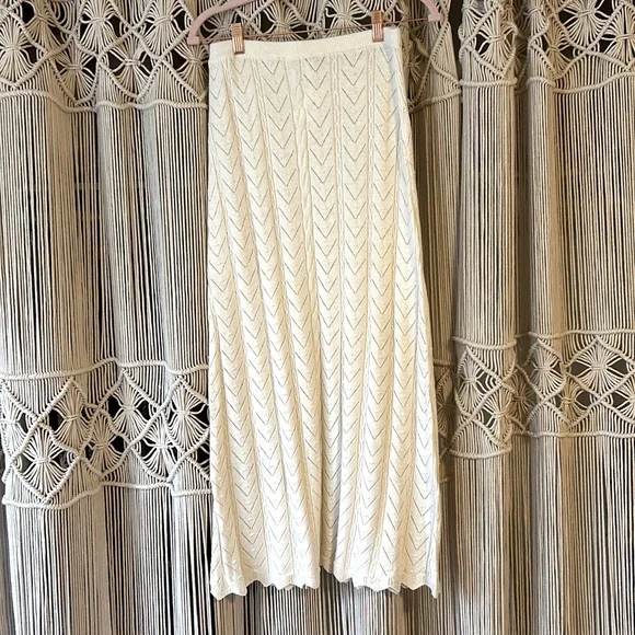 NWT Spell Lou Lou Knit Midi Skirt in Snow size small - Picture 6 of 11